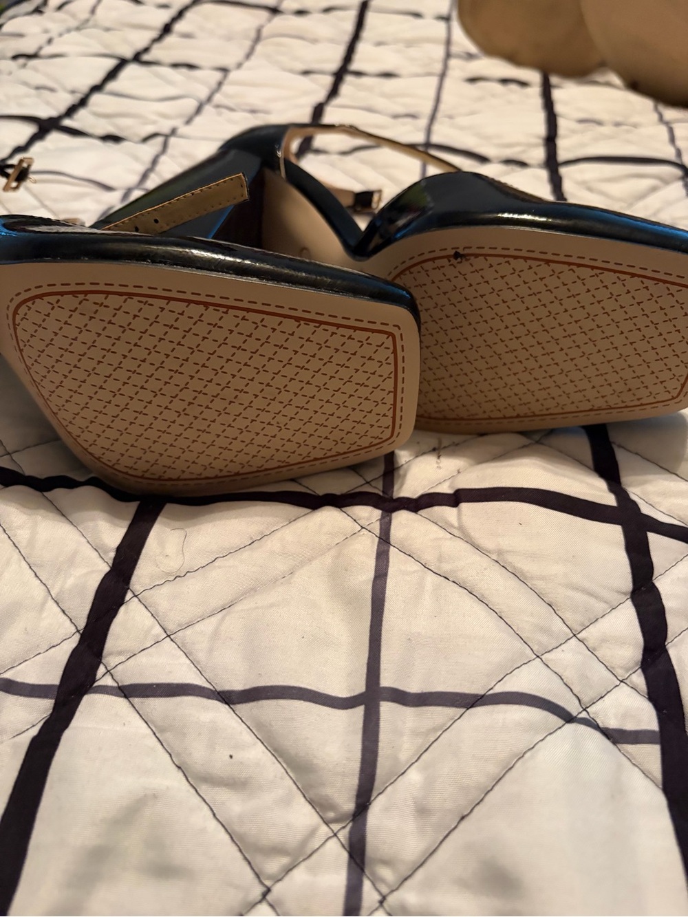 Jessica Simpson Black Patent Square-Toe Mary Jane Heels - Picture 4 of 5